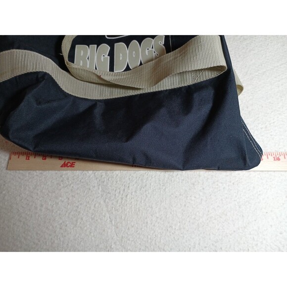 Big Dogs Tote Bag Canvas Navy Zip Top Travel Bag 2006 Large Pockets Gym Beach - Picture 9 of 13